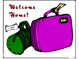 `Welcome home. Catch up with back-copies of the News Sheet in the vestibule` (replace with your own notice). On travel baggage